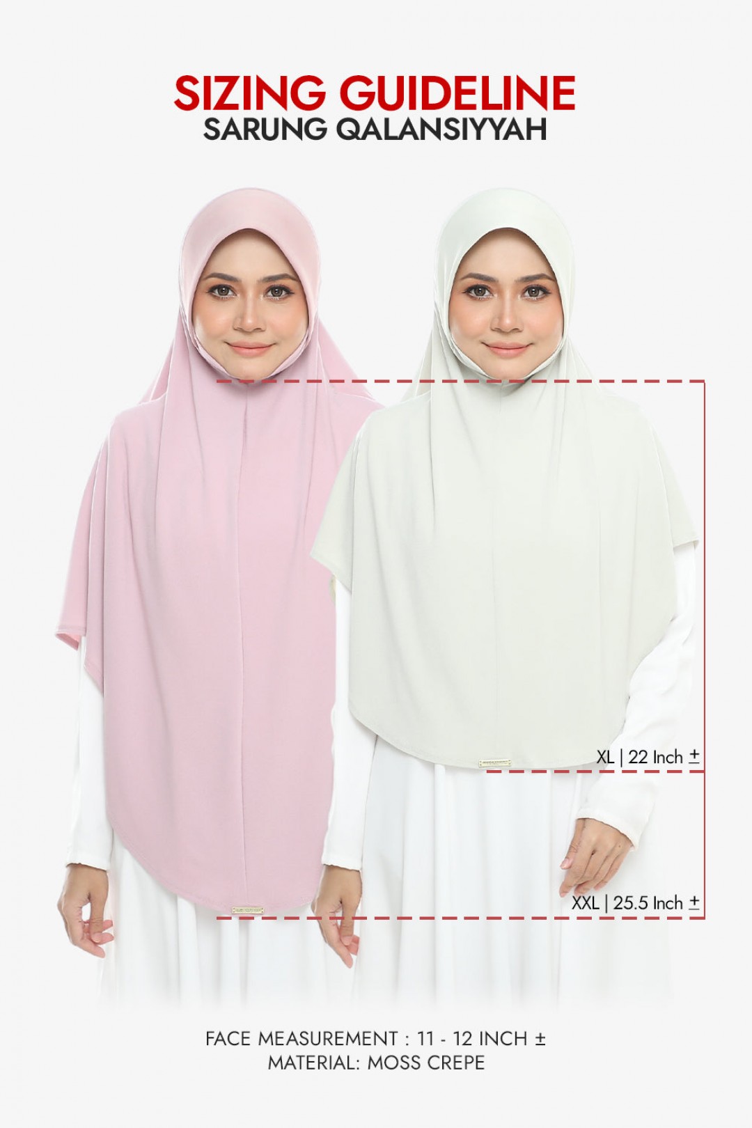 As-Is Sarung Qalansiyyah Solid White