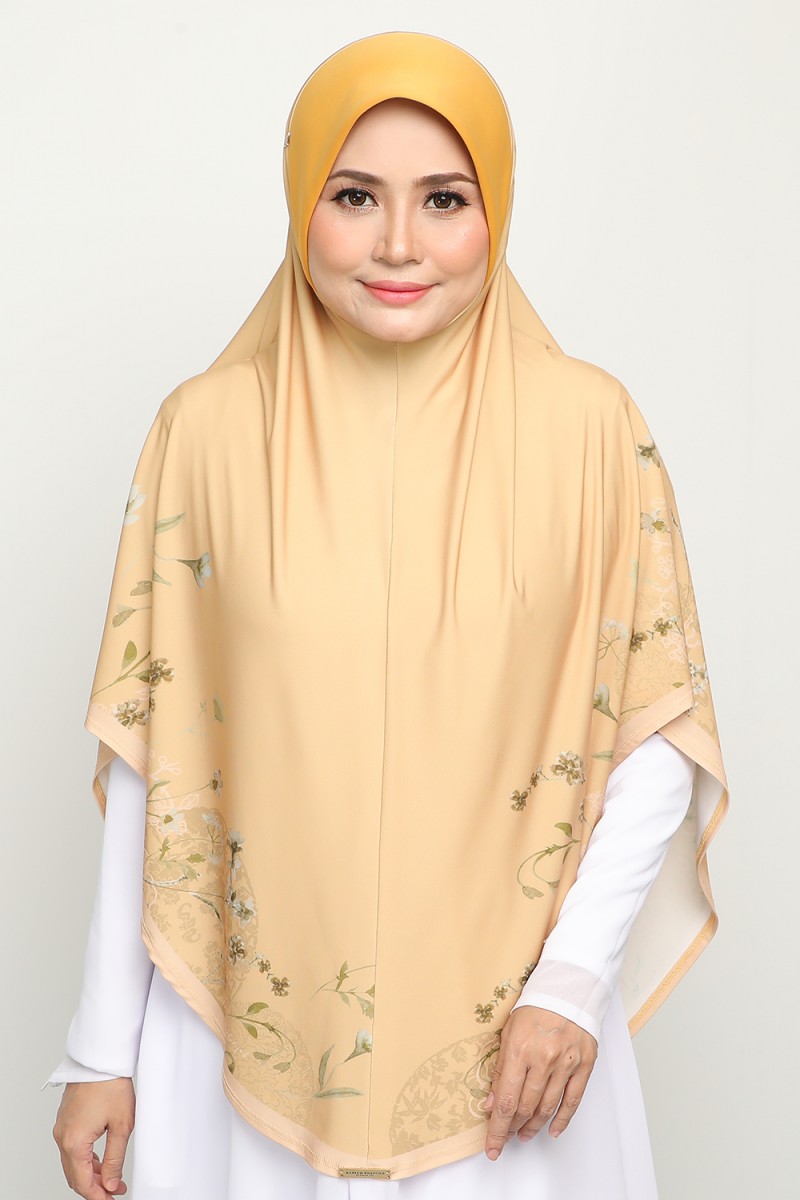 [AS-IS]- Sarung Printed Najdiyyah Pale Mustard