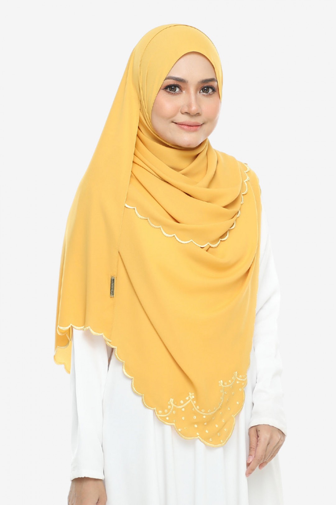 [As-Is]-Shawl Sulam Pansy Canary Yellow