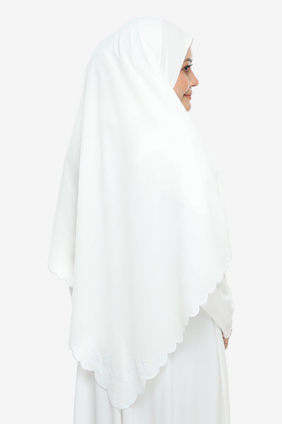 As-Is Shawl Sulam Pansy White Rose