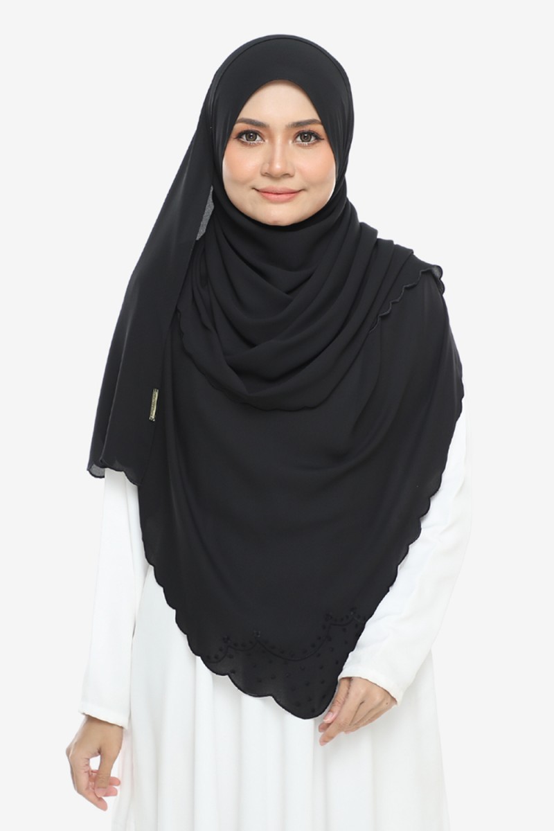 Shawl Sulam Pansy Black Diamond