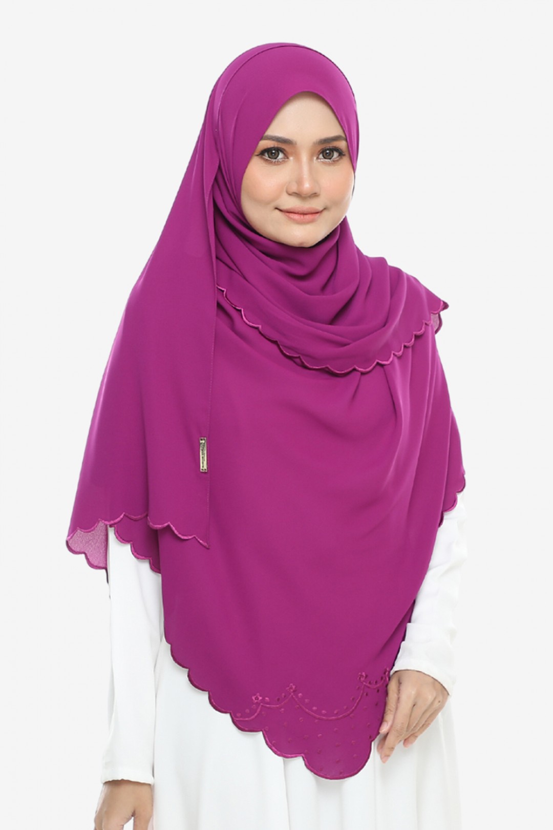 As-Is Shawl Sulam Pansy Bright Raisin