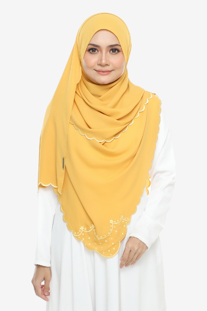 As-Is Shawl Sulam Pansy Canary Yellow