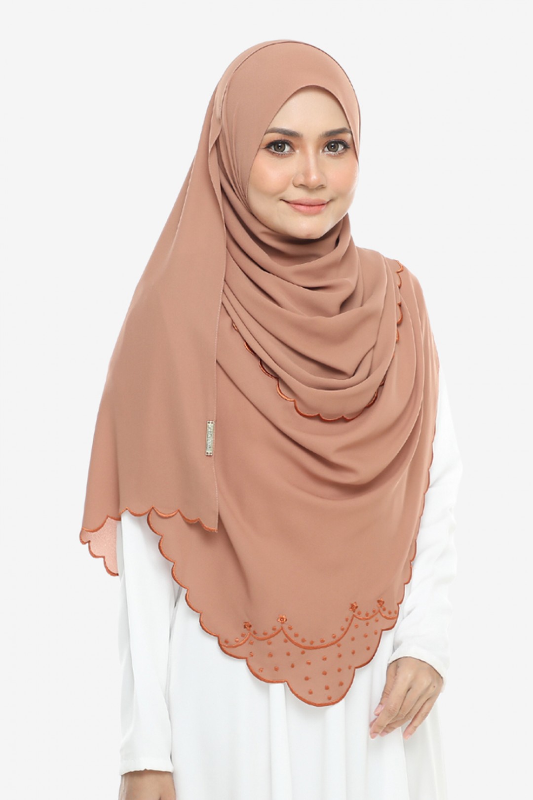 Shawl Sulam Pansy Caramel Choc