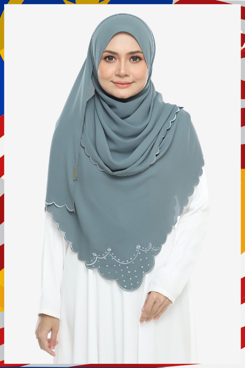 Shawl Sulam Pansy Cool Ash