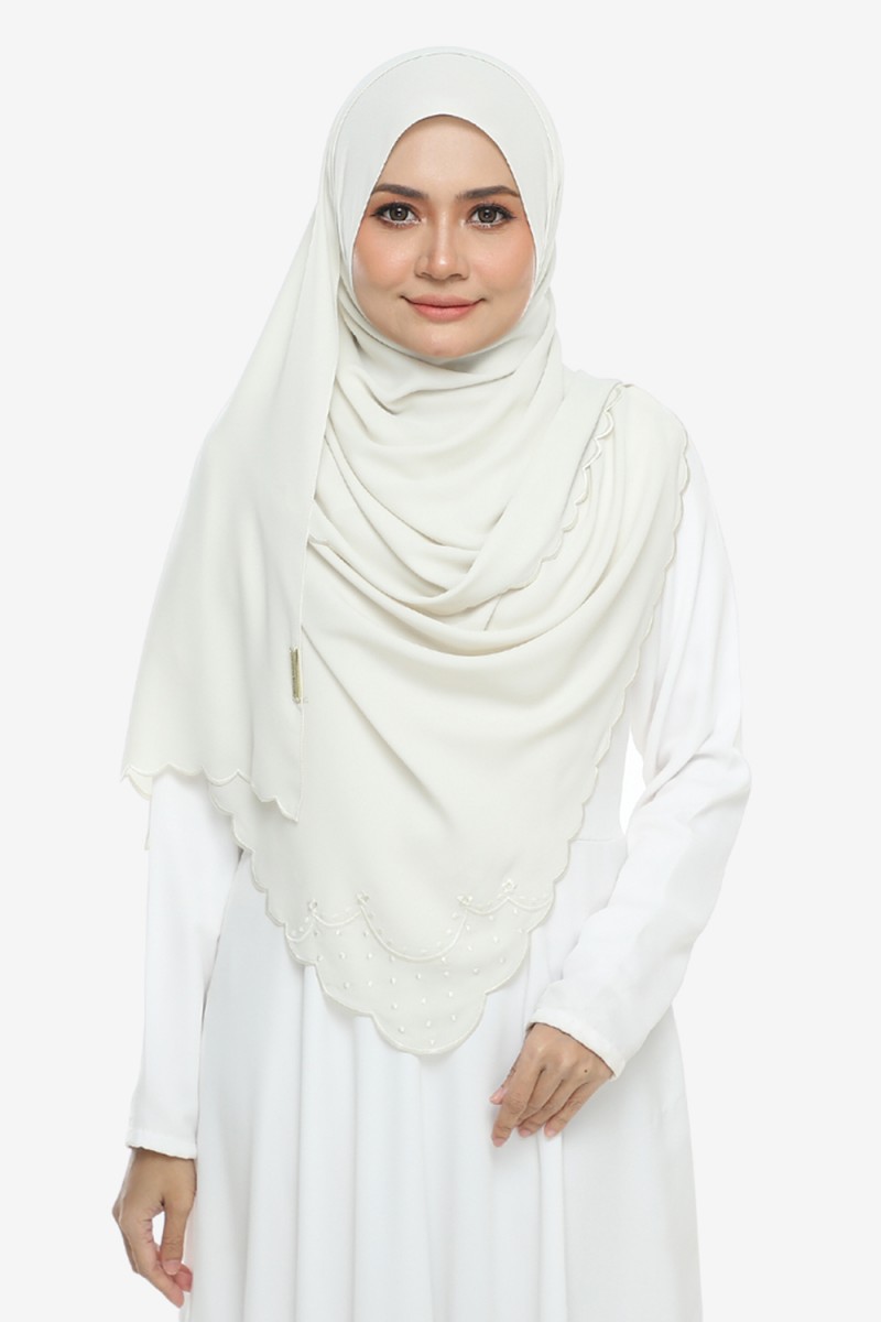 [AS-IS]- Shawl Sulam Pansy Cream Cheese