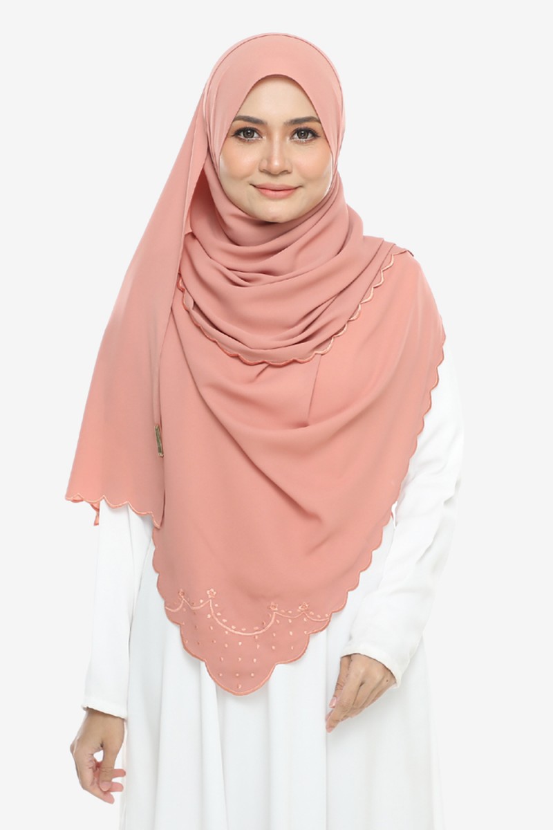 Shawl Sulam Pansy Orange Salmon