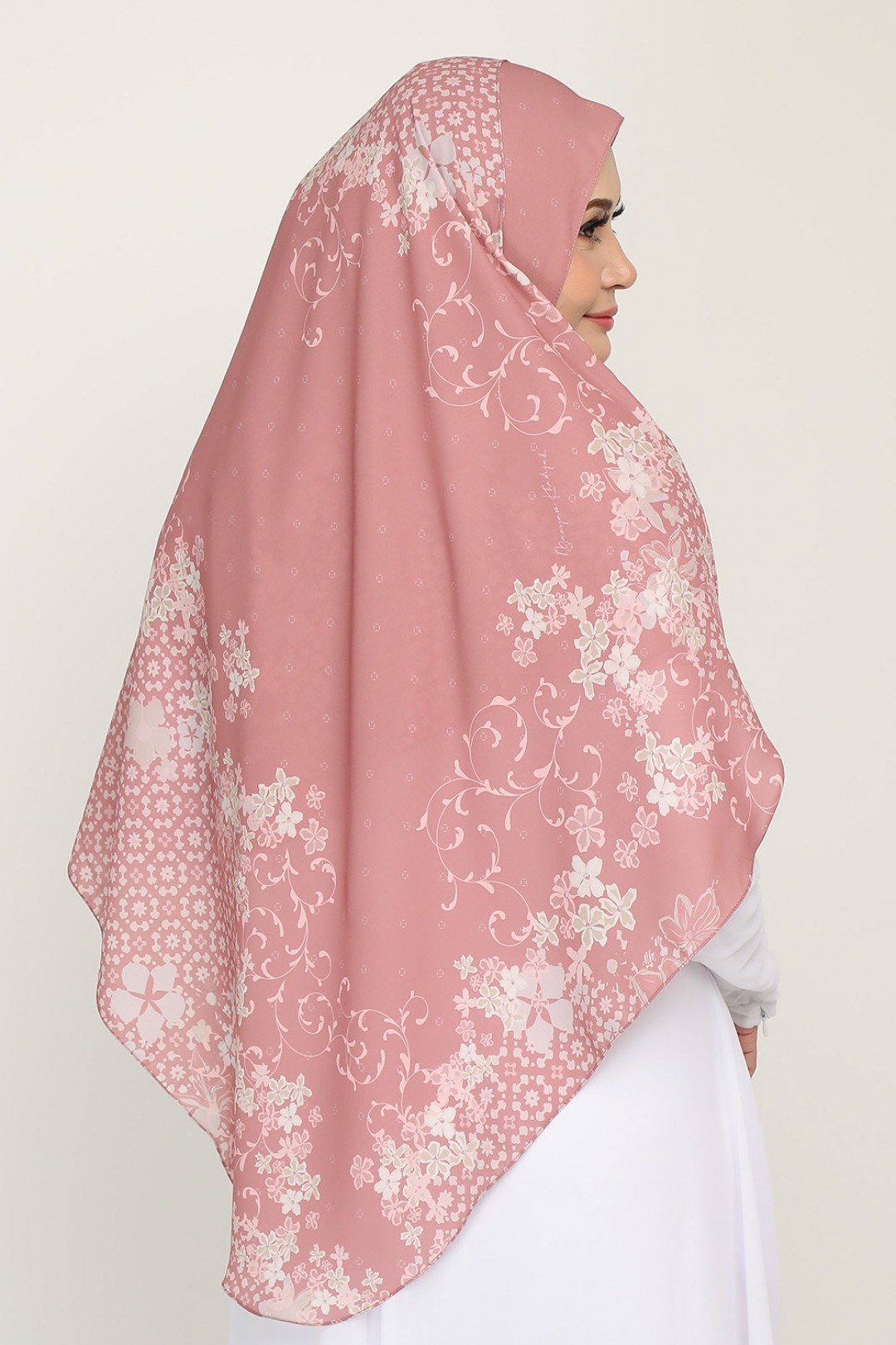 As-Is Long Shawl Khamsiyyah Pastel Peach