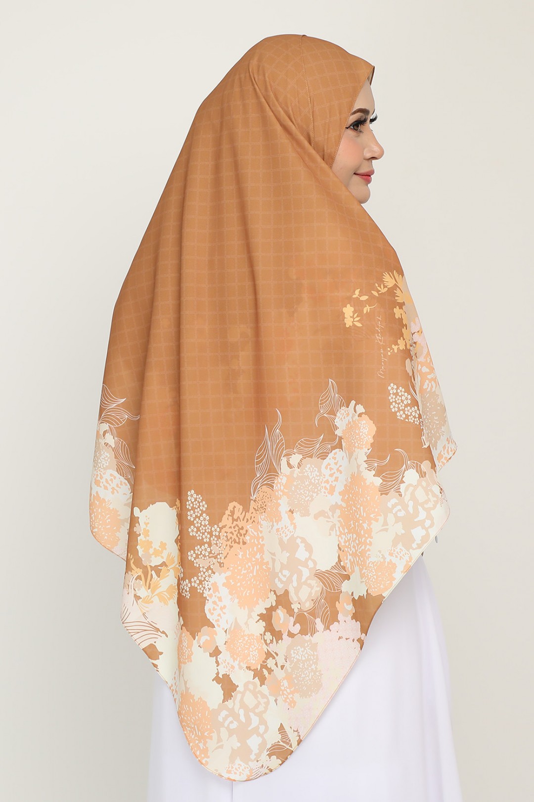 Long Shawl Printed Chandana Pumpkin Orange