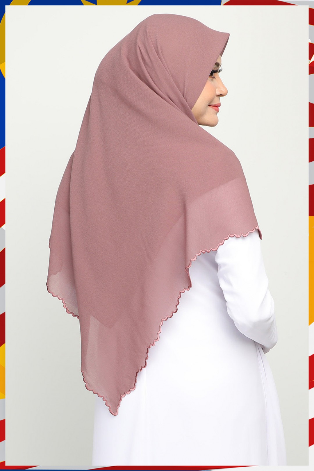 Bawal Sulam Purple Brown