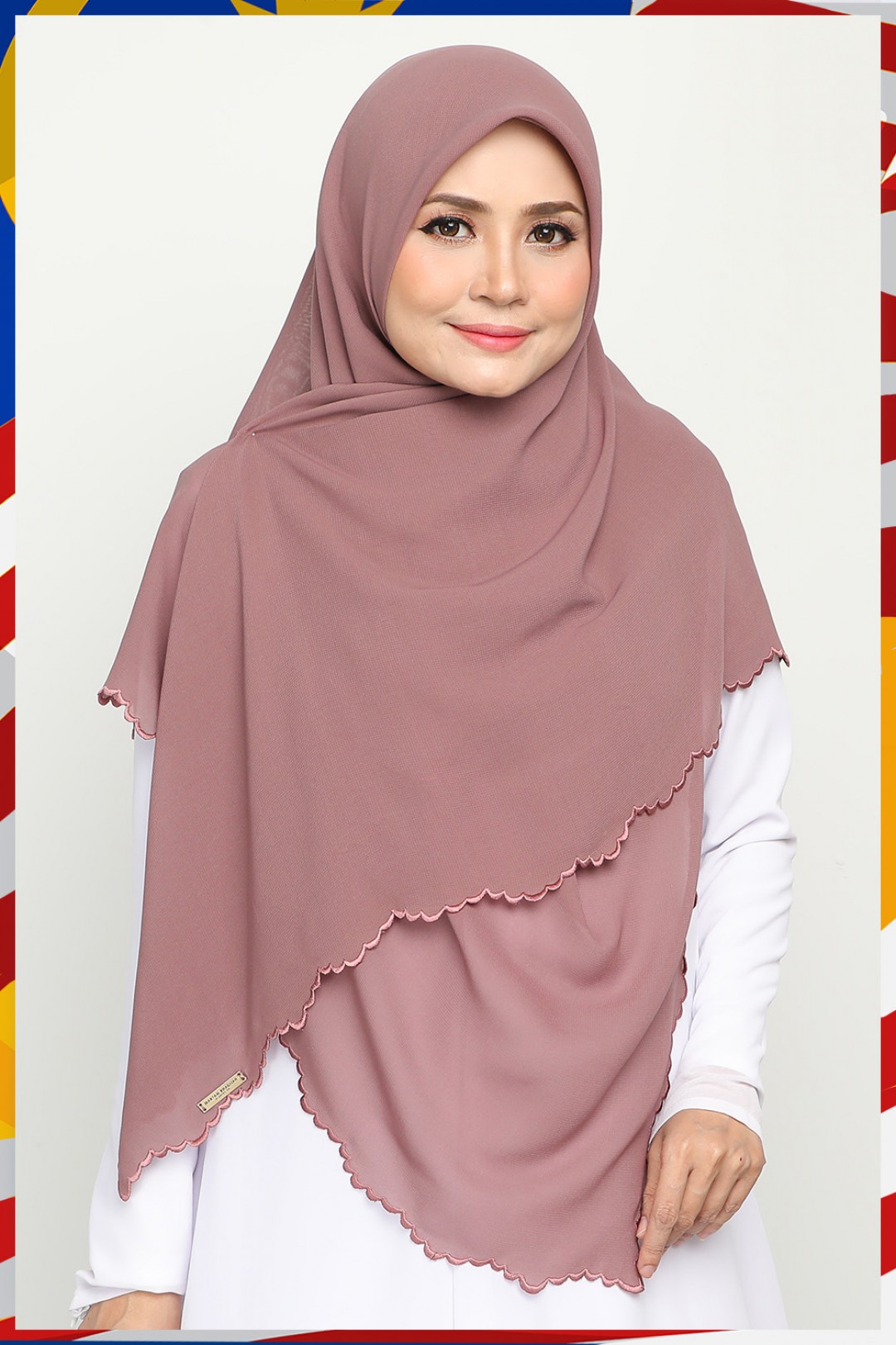 Bawal Sulam Purple Brown