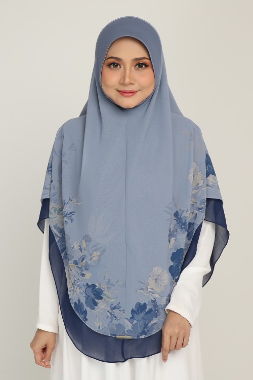 Sarung Printed Budi Prussian Blue
