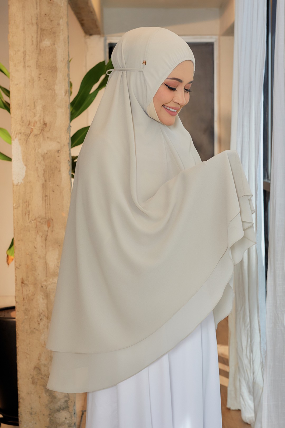 Mini Telekung Raudah Summer Beige