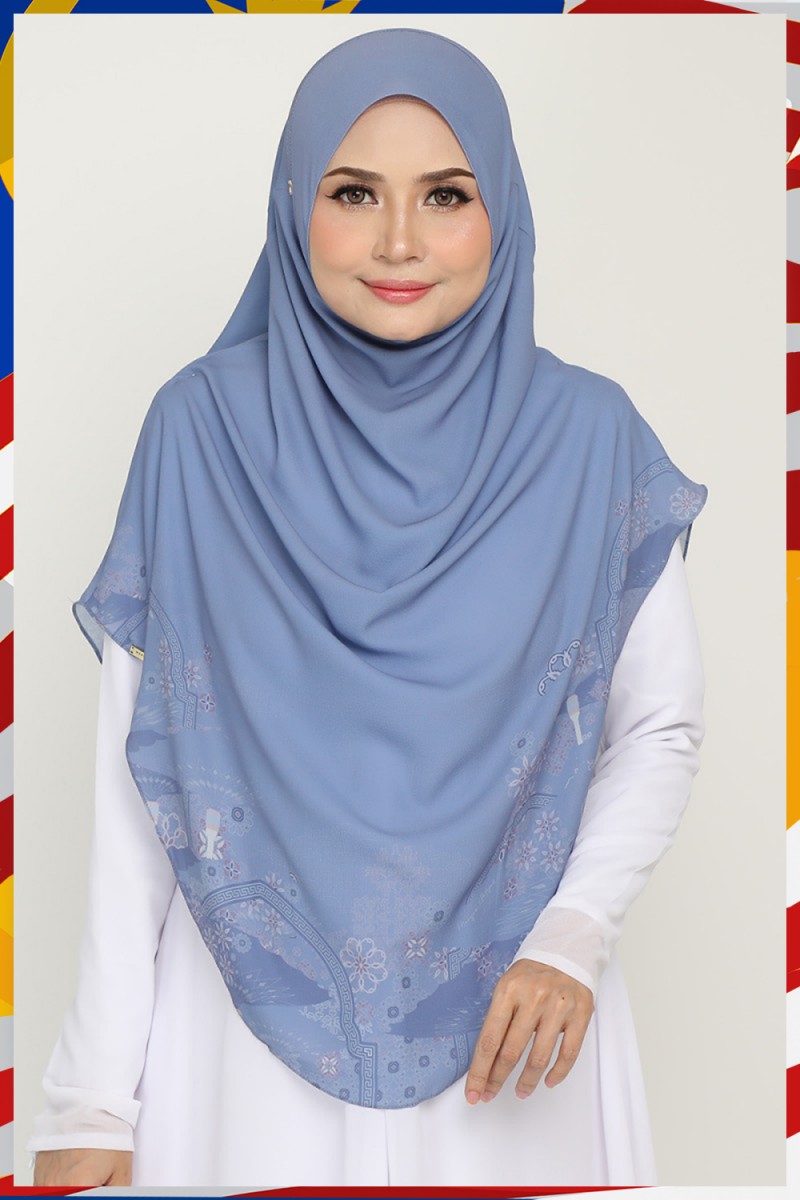 As-Is Umma Printed Raudhah Bright Blue