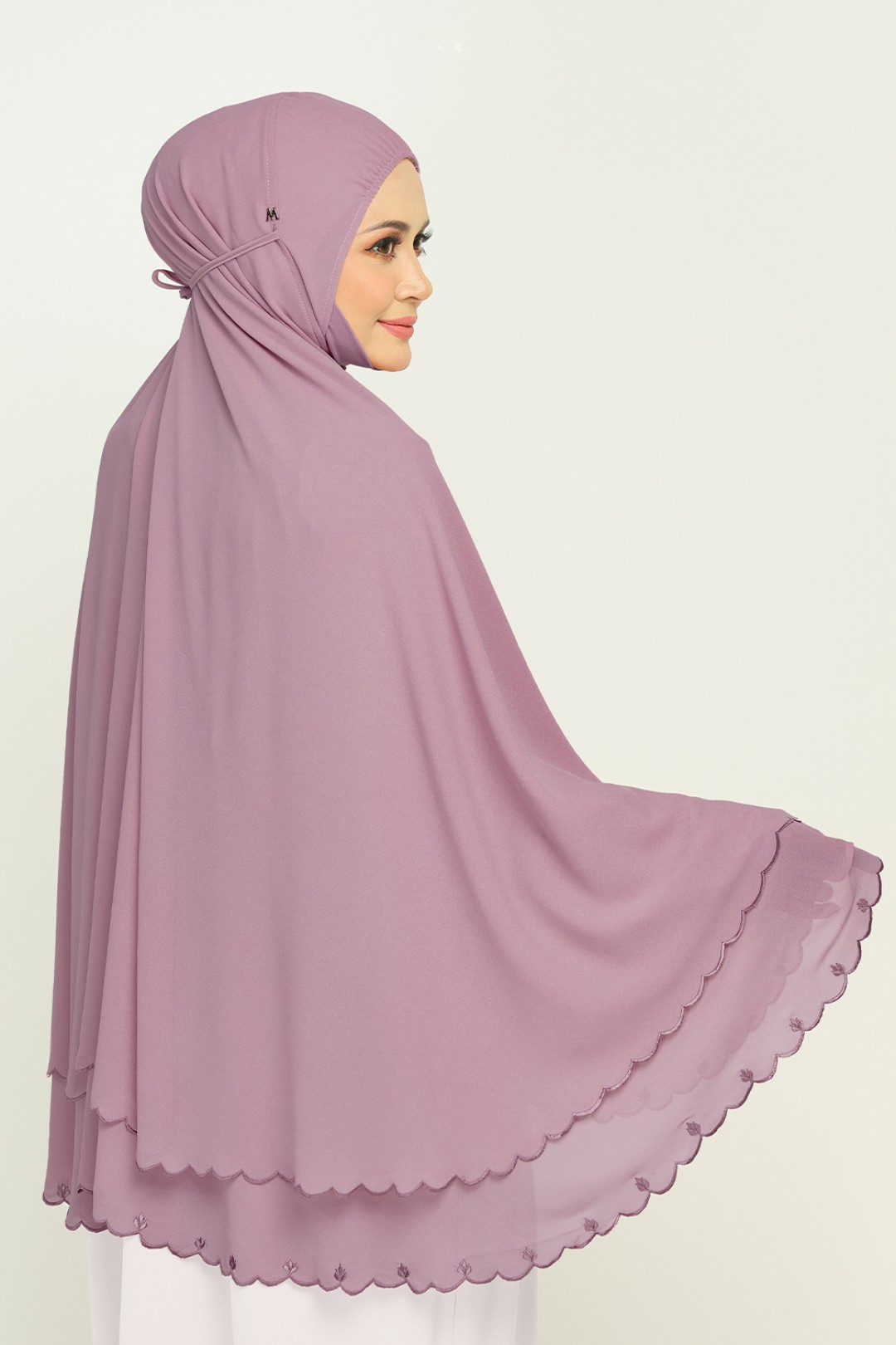 Mini Telekung Fatimah Redwood Pink