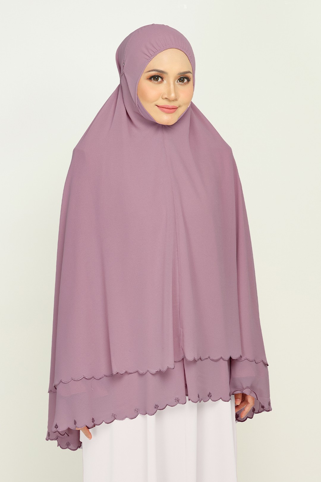 Mini Telekung Fatimah Redwood Pink