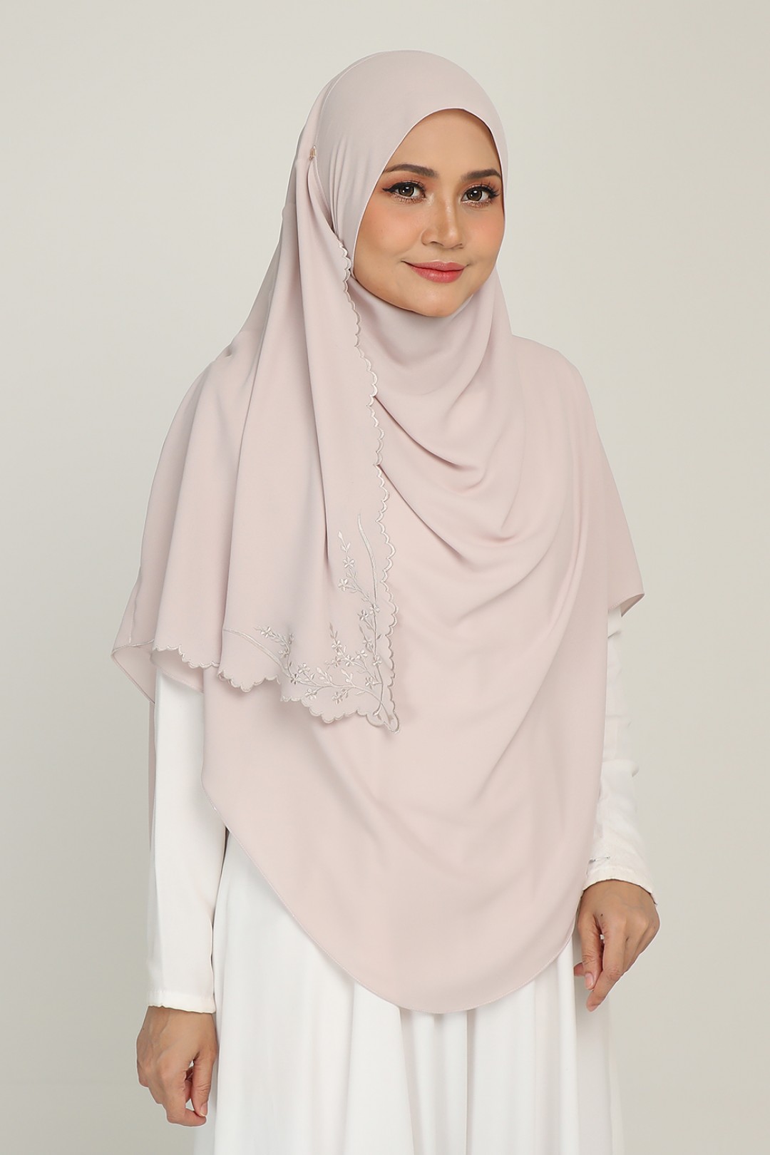 [AS-IS]-Umma Shawl Sulam Rosy Pale