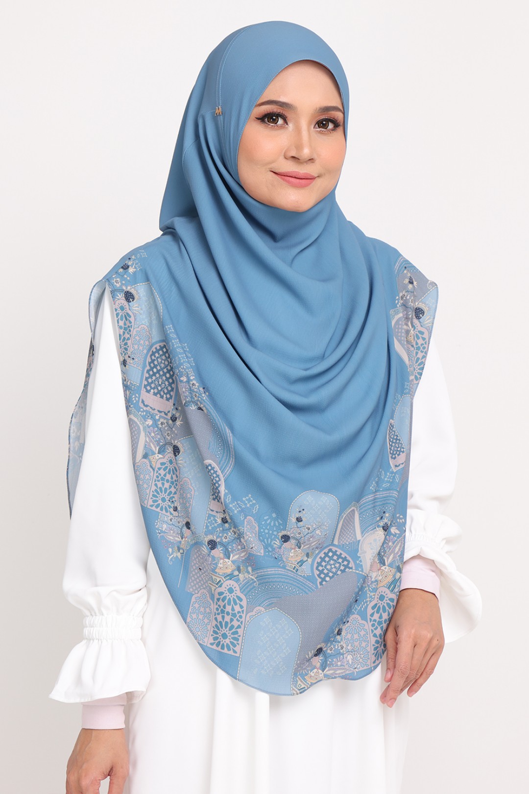 Umma Printed Raudhah Celestial Blue