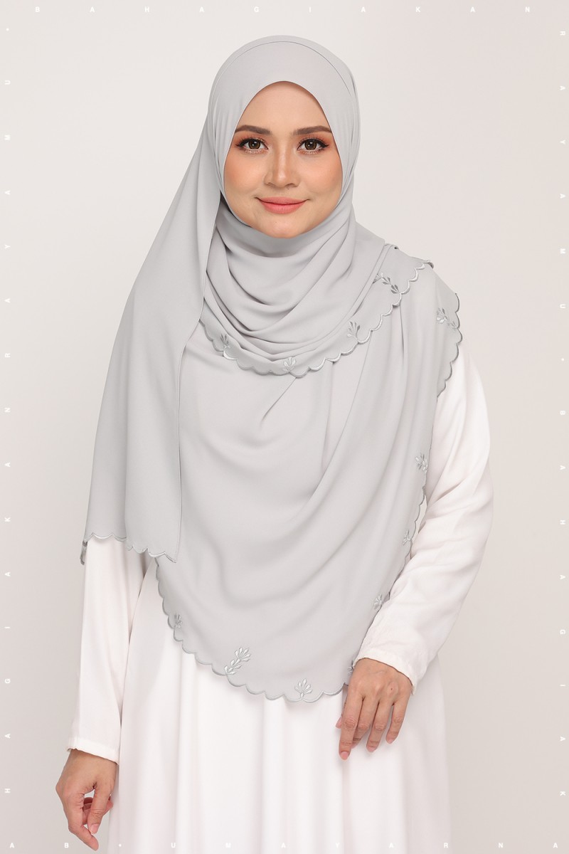 Shawl Sulam Silver Flash