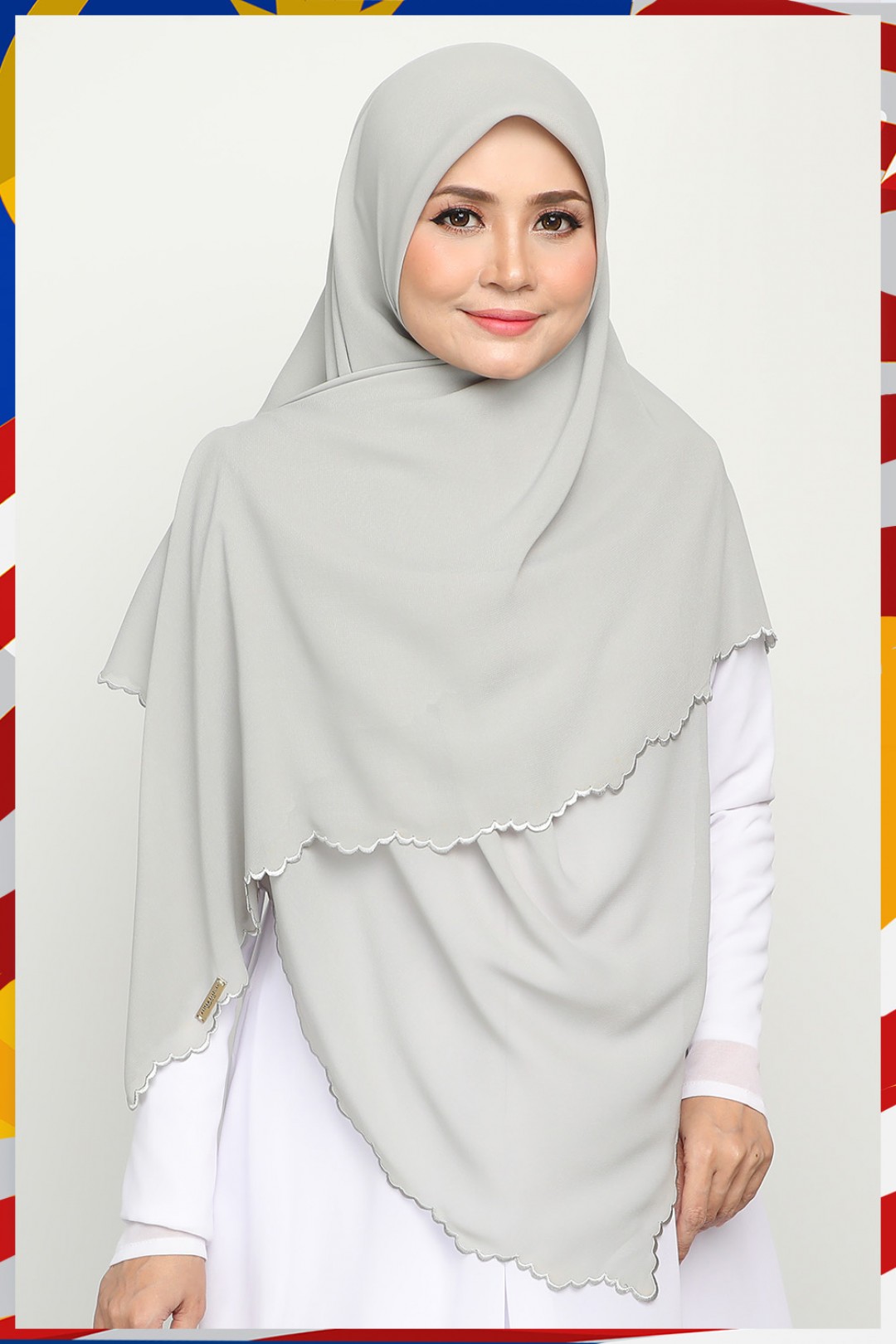 Bawal Sulam Silver Crest