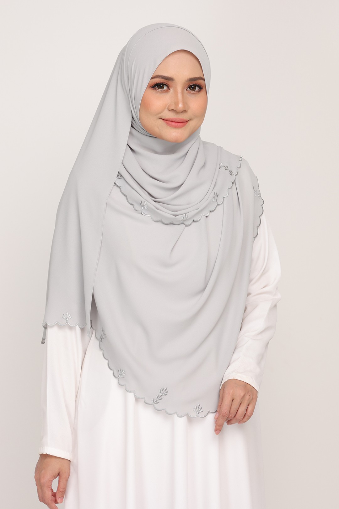 Shawl Sulam Silver Flash