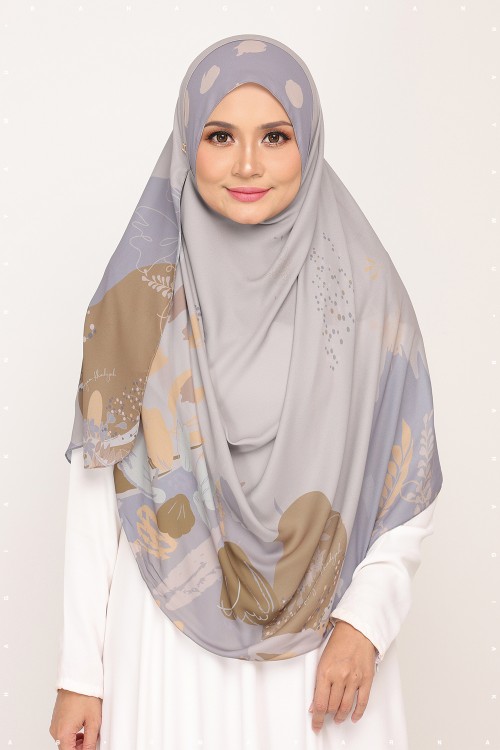 Long Shawl Printed Kiara Silver Rod