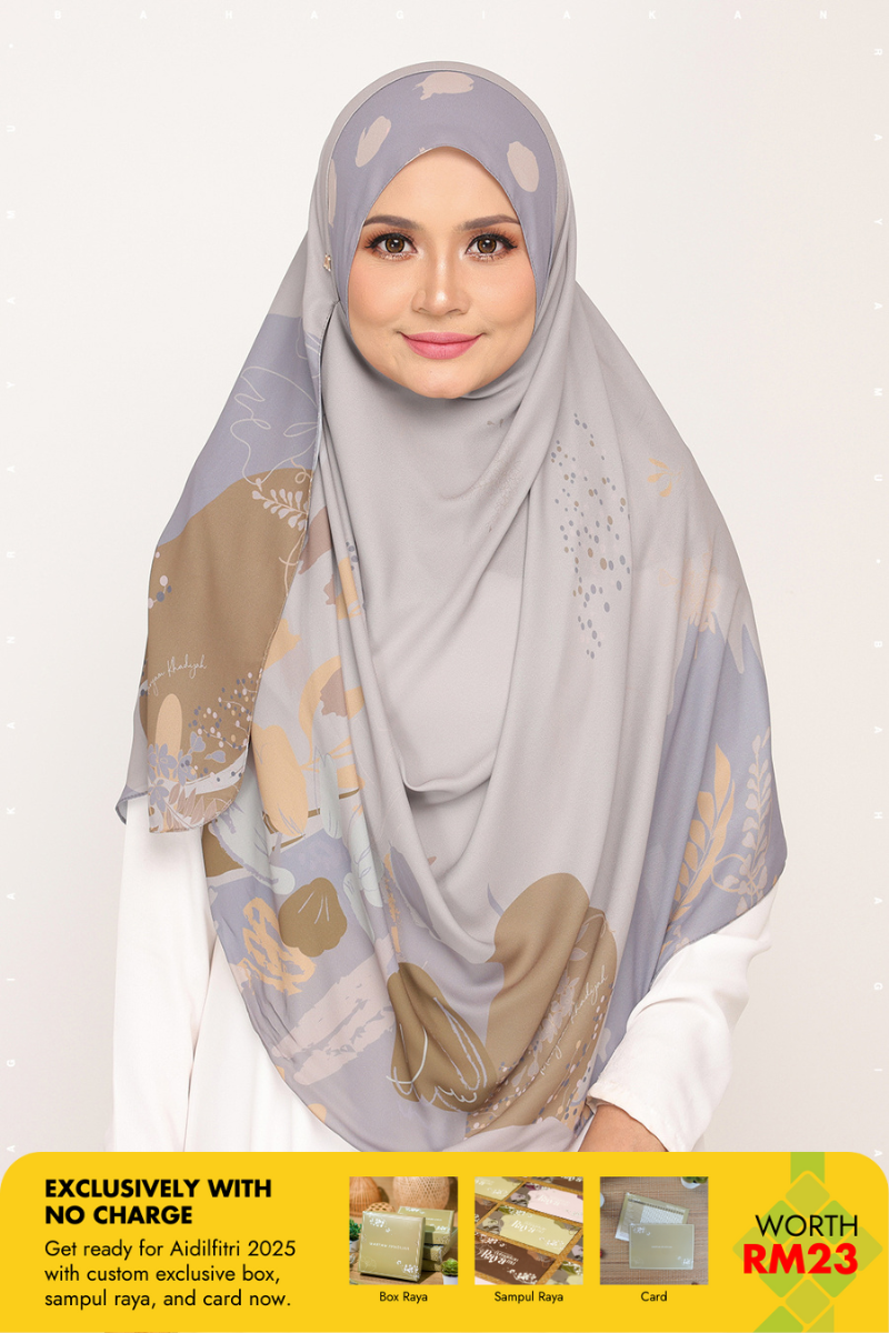 Long Shawl Printed Kiara Silver Rod