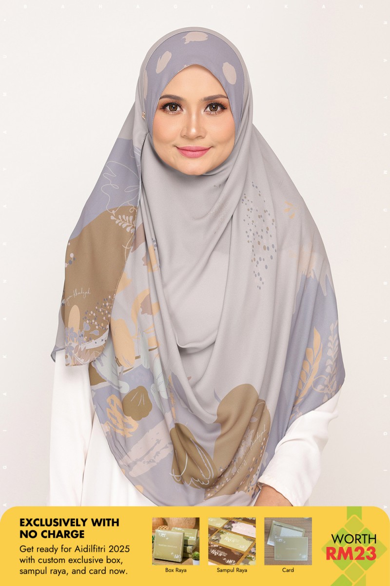 Long Shawl Printed Kiara Silver Rod