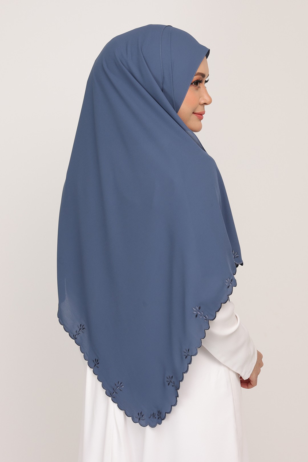 Shawl Sulam Slate Charcoal