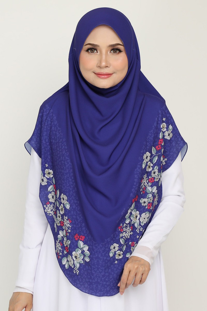 Umma Printed Hamra Solid Blue