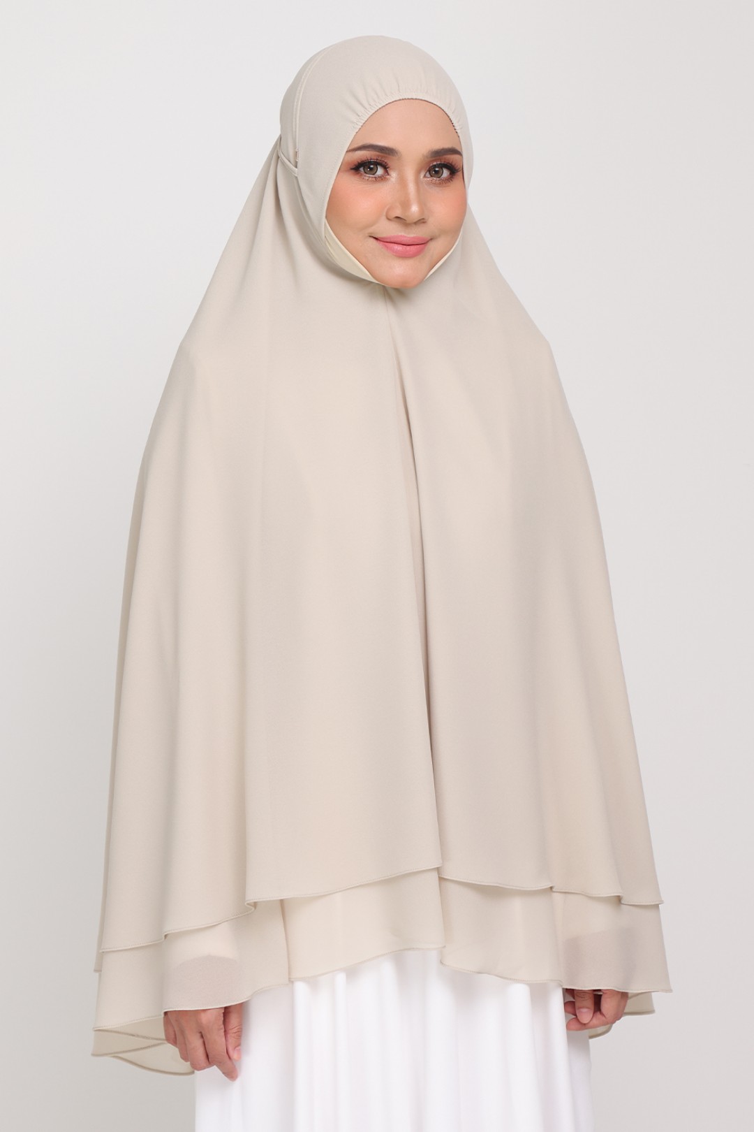 Mini Telekung Raudah Summer Beige