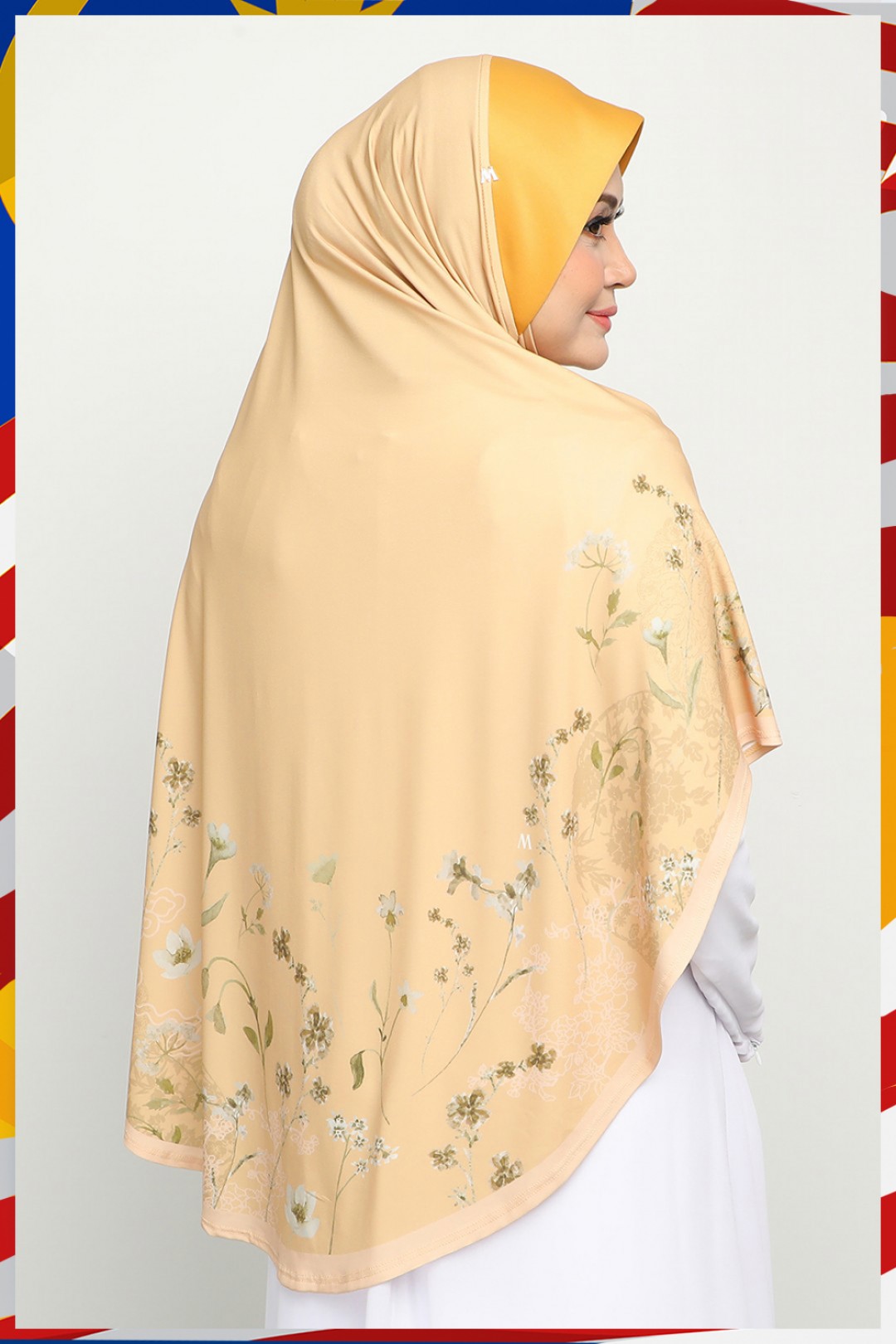 Sarung Printed Najdiyyah Pale Mustard