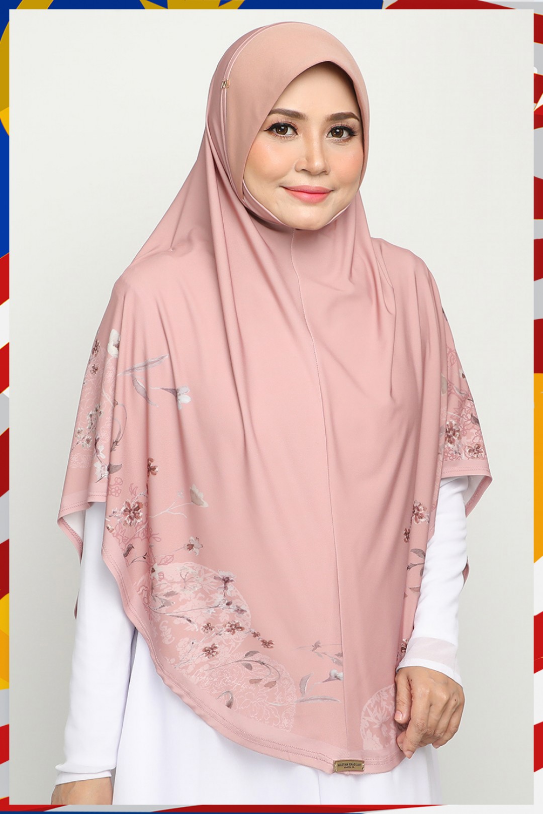 Sarung Printed Najdiyyah Peach Yogurt