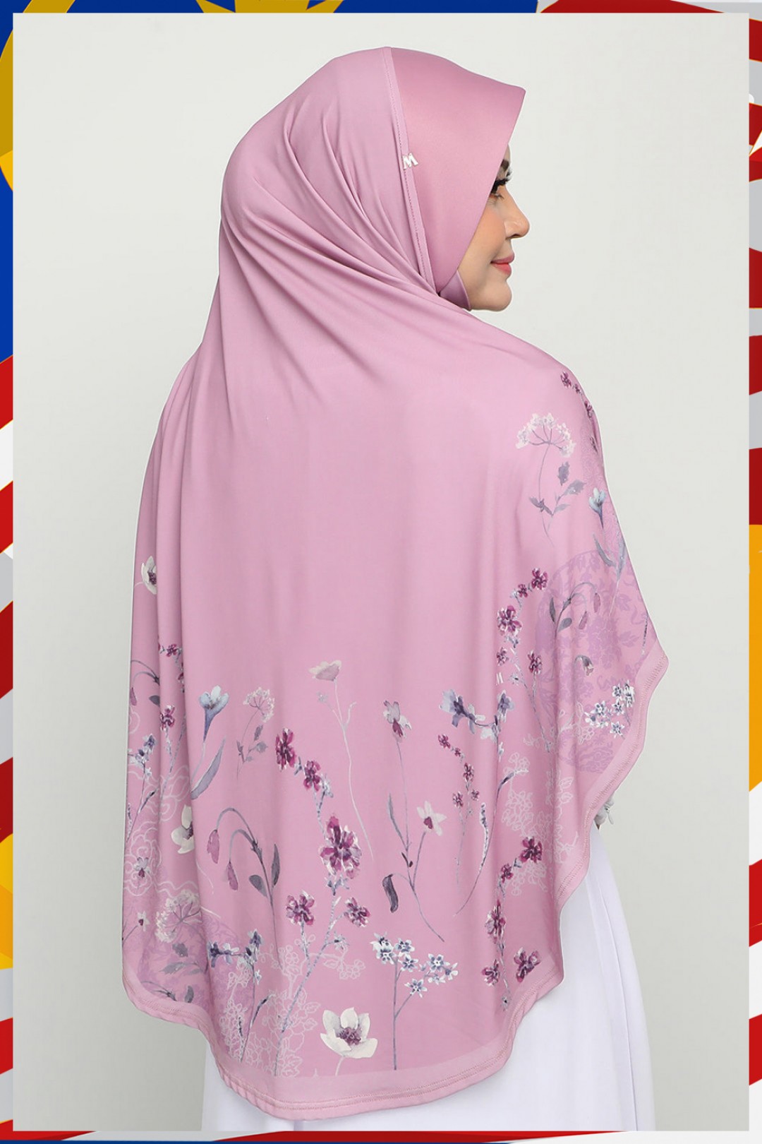 Sarung Printed Najdiyyah Pinky Orchid