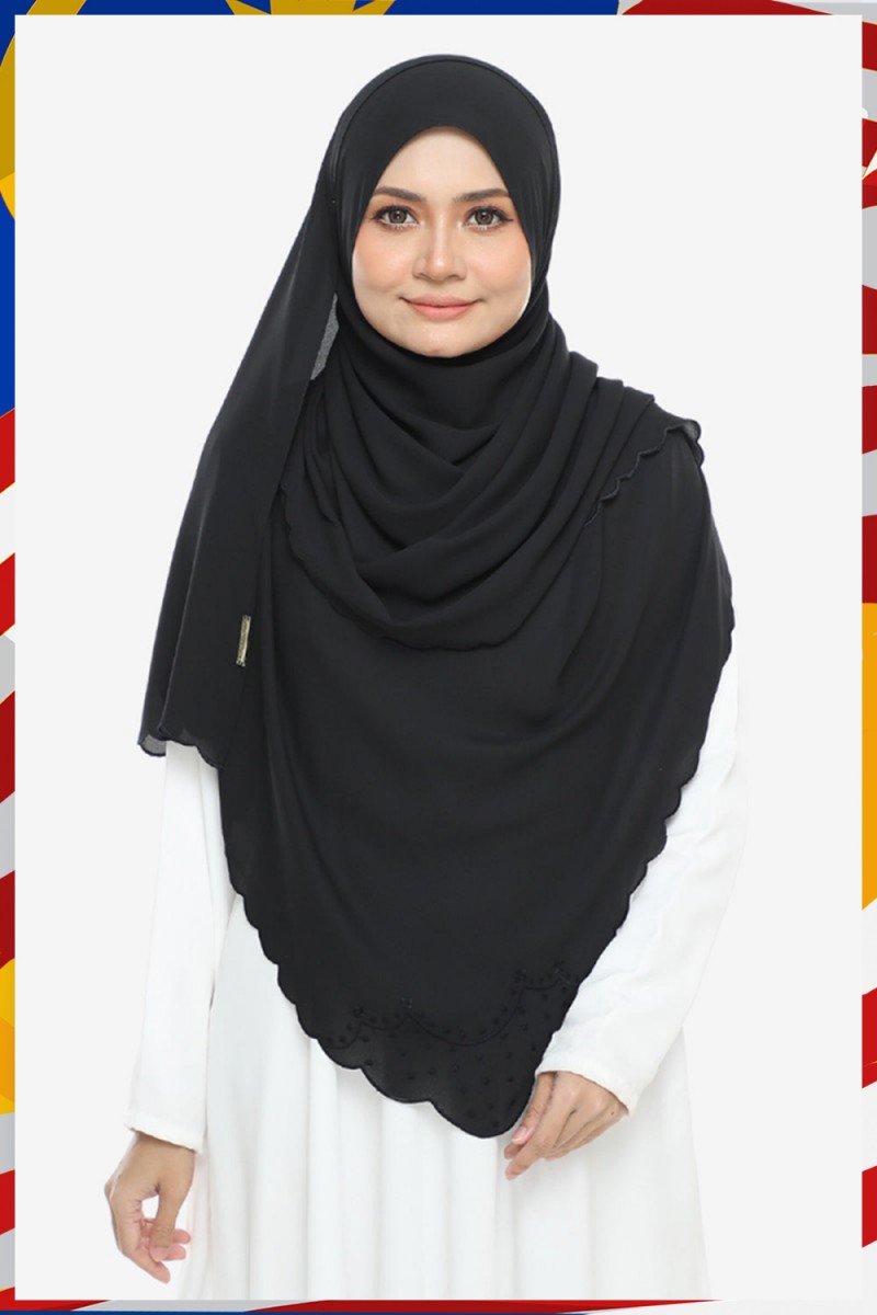 Shawl Sulam Pansy Black Diamond