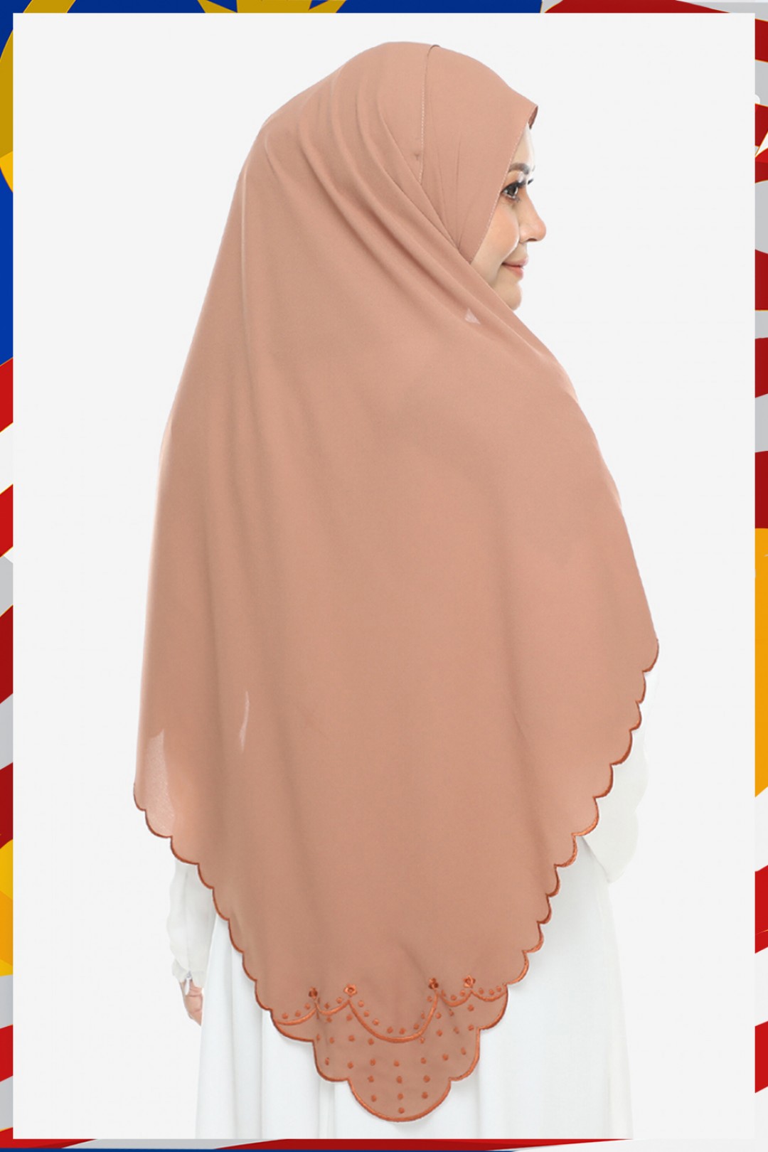 Shawl Sulam Pansy Caramel Choc