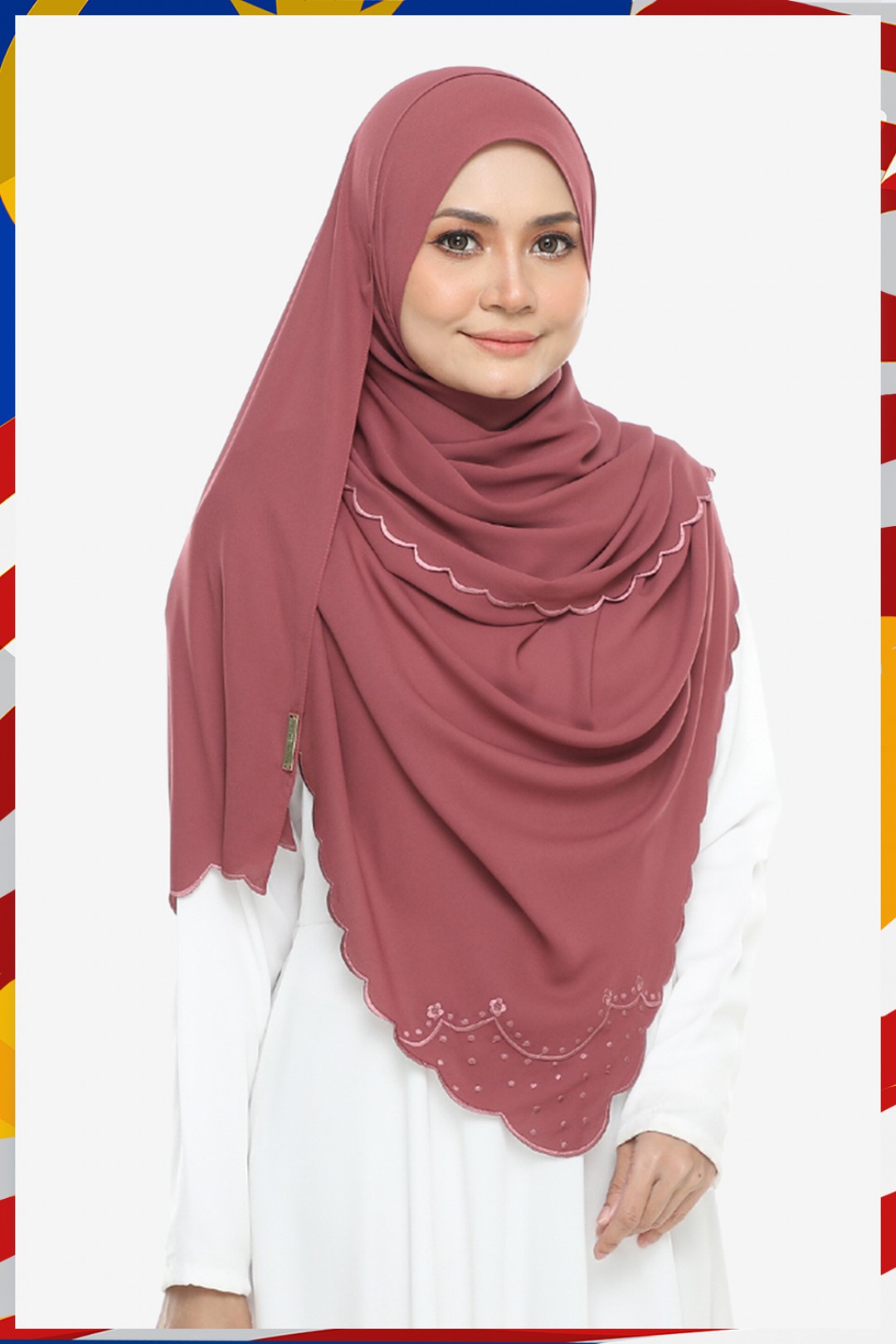 Shawl Sulam Pansy Dull Magenta