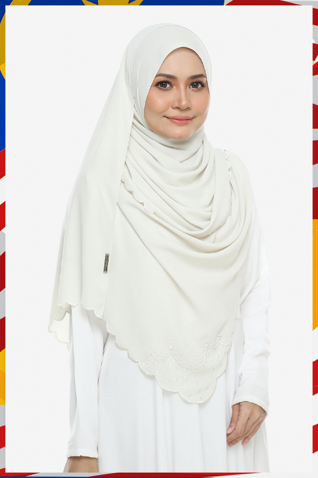 As-Is Shawl Sulam Pansy Cream Cheese