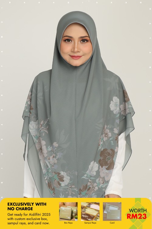 Sarung Printed Budi Teal Grey