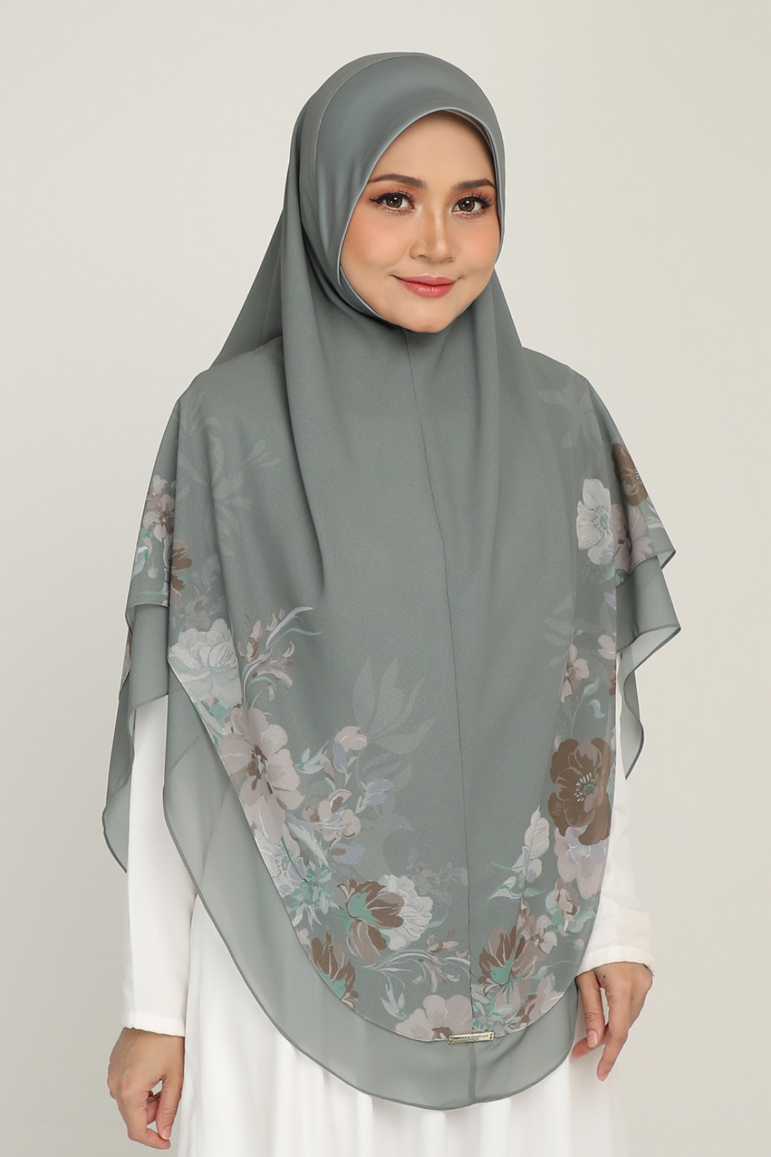 Sarung Printed Budi Teal Grey