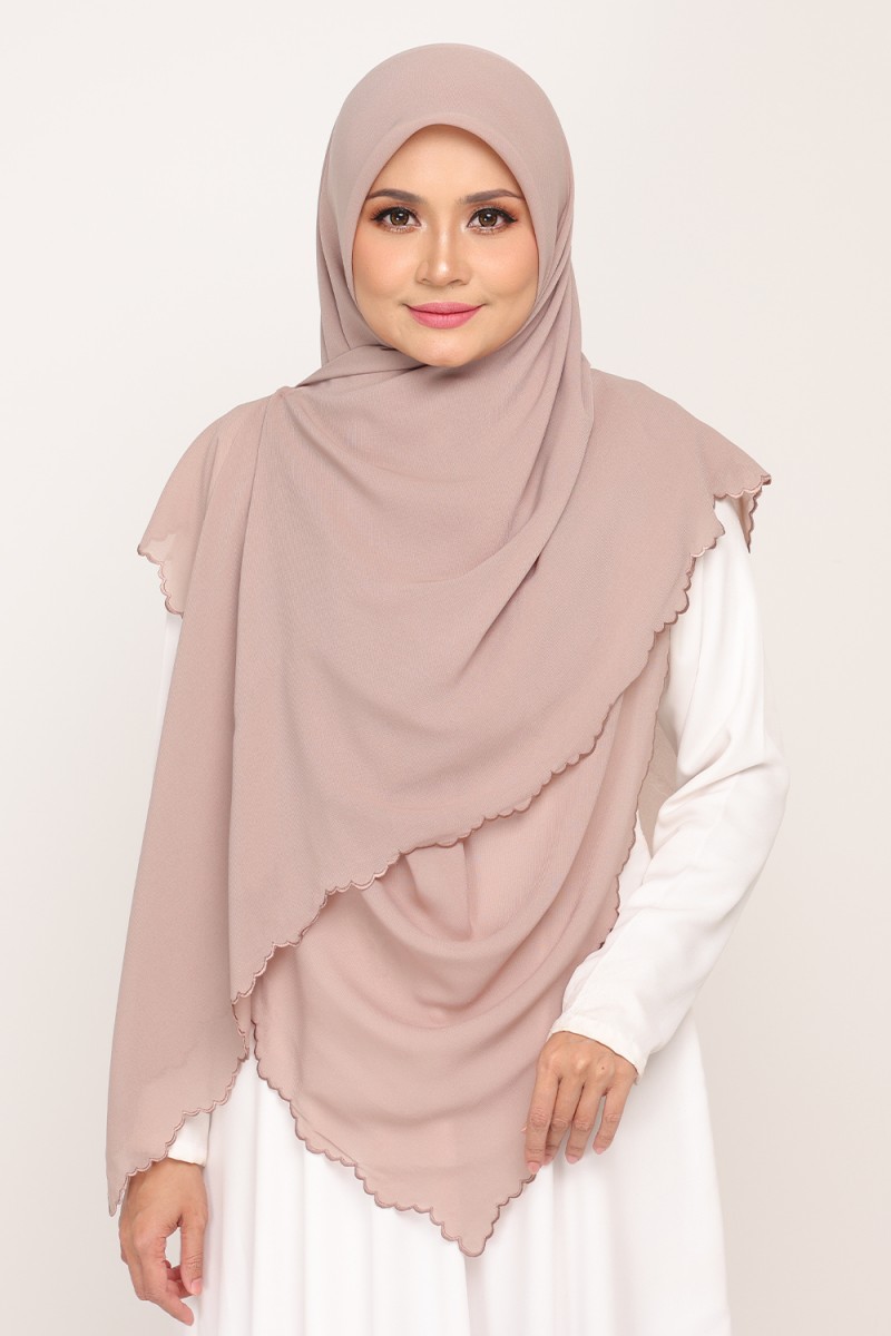 Bawal Sulam Taupe Brown