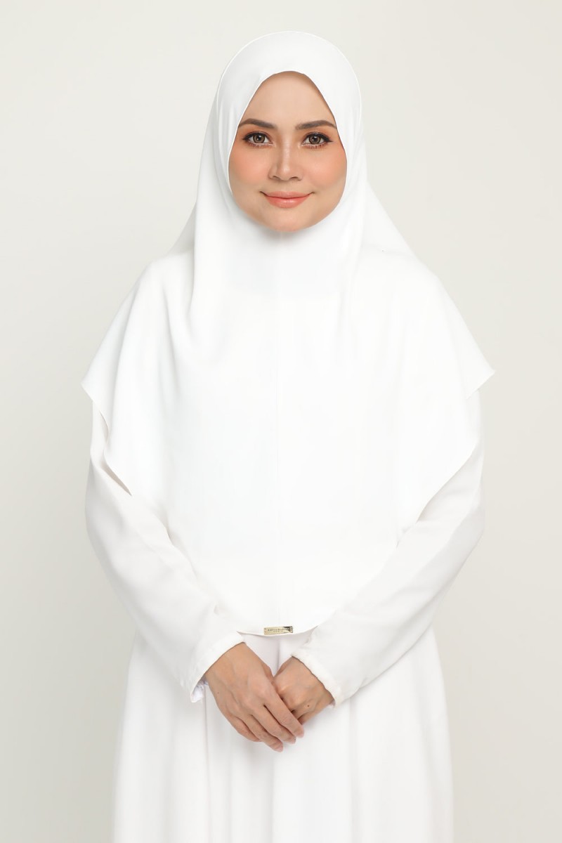 As-Is Sarung Shawl Ummi White Cotton