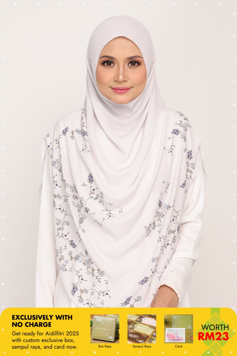 Umma Printed Arwa White Haze