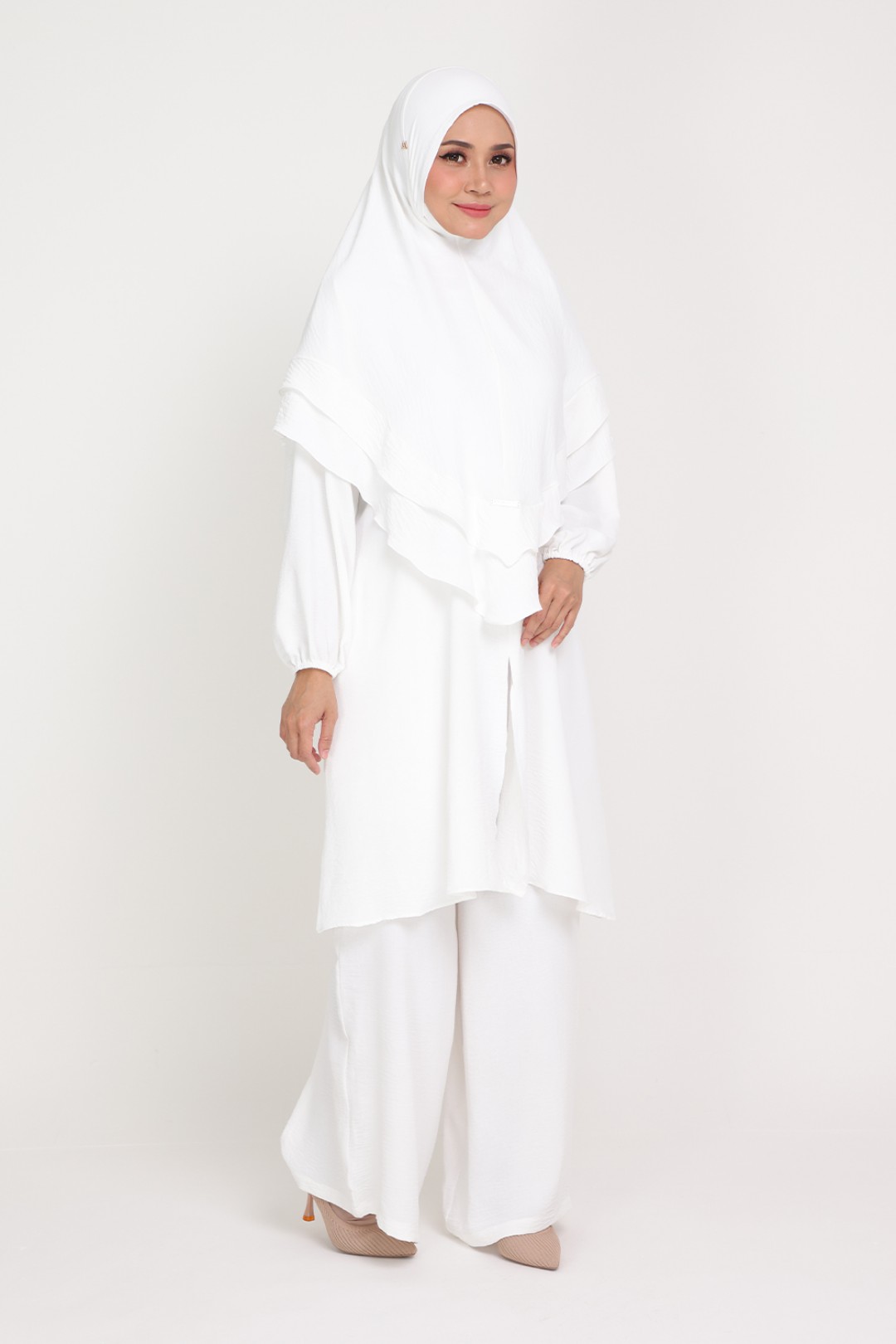 Set Sut Safiyyah White + Mini Telekung Raudah