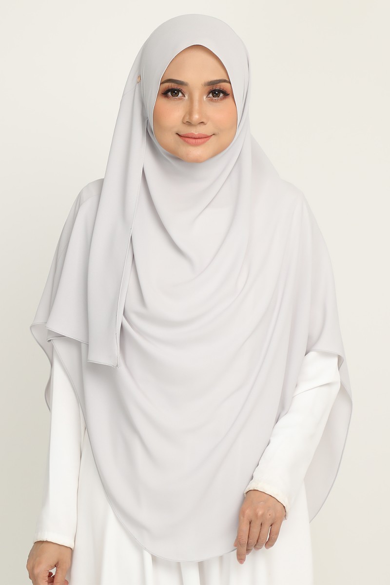 Umma Shawl Merangsri White Smoke