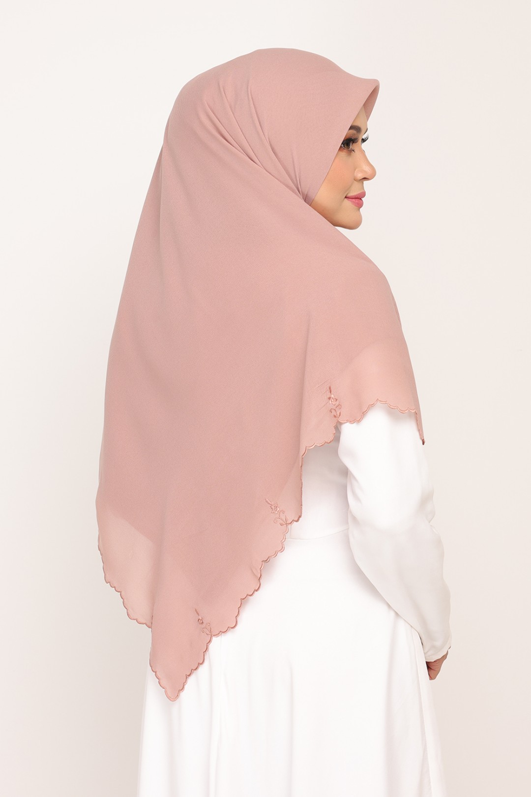 Bawal Sulam Rose Taupe