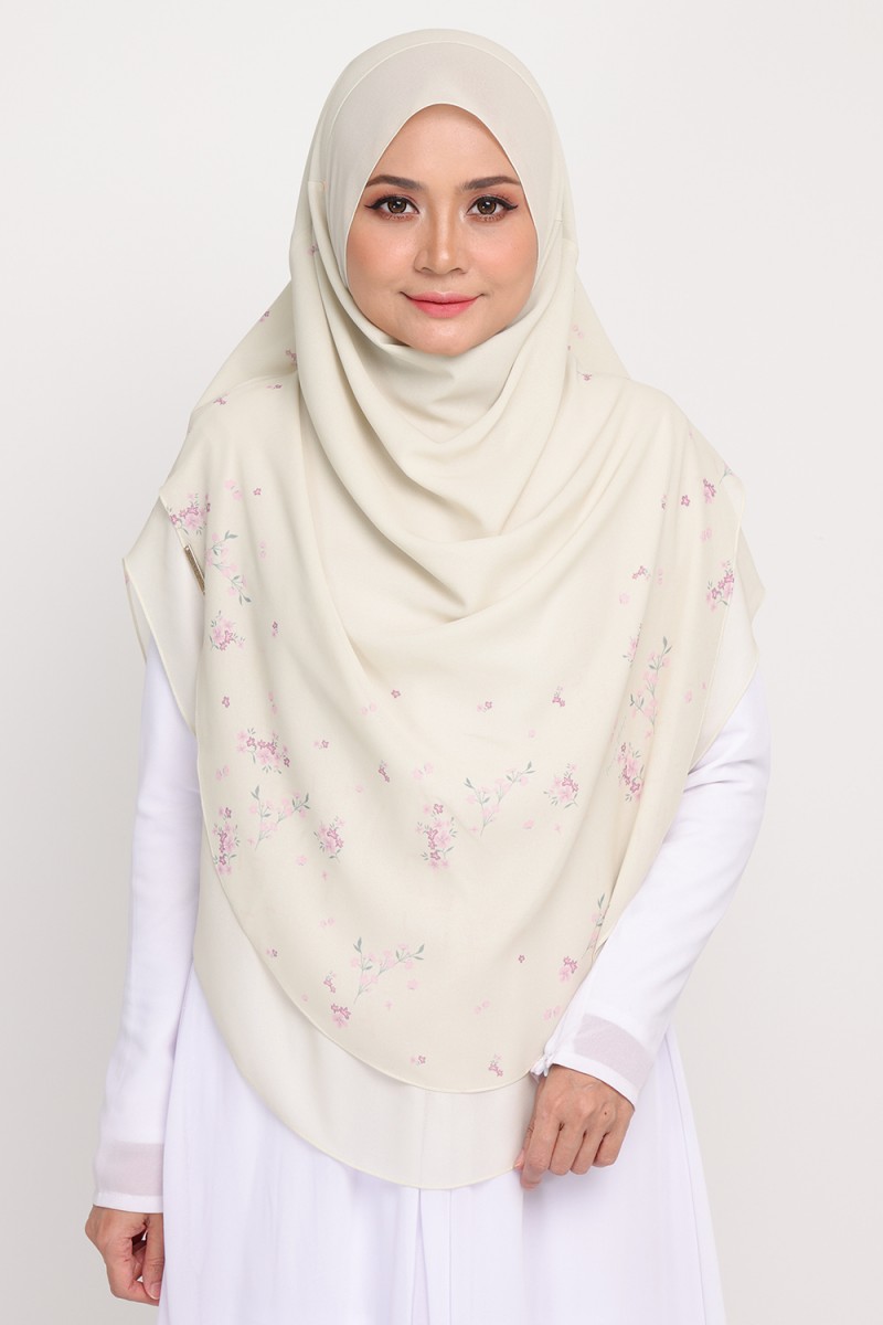 Umma Printed 2-Layer Floral White