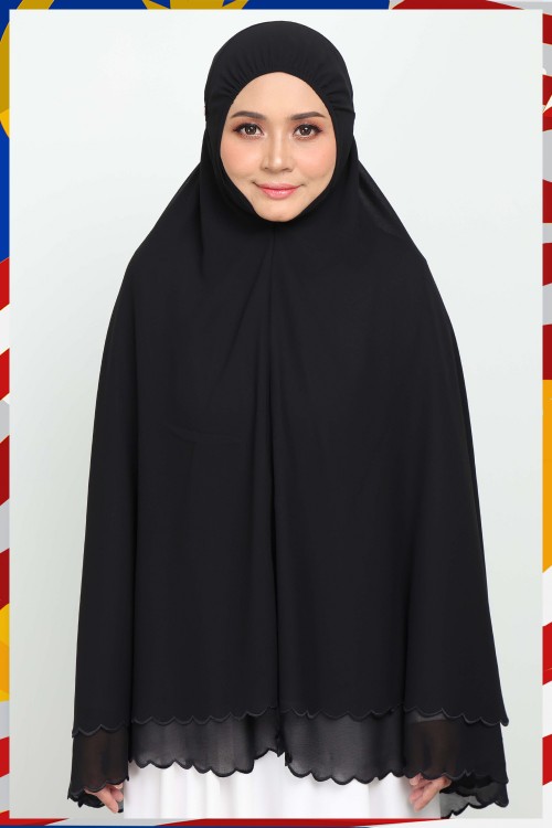 Mini Telekung Fatimah Licorise Black