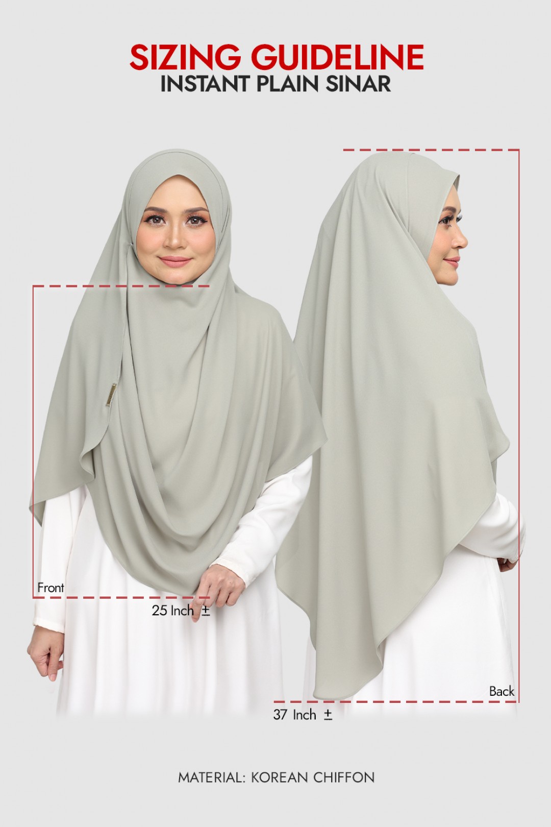 Instant Plain Sinar Lace Grey