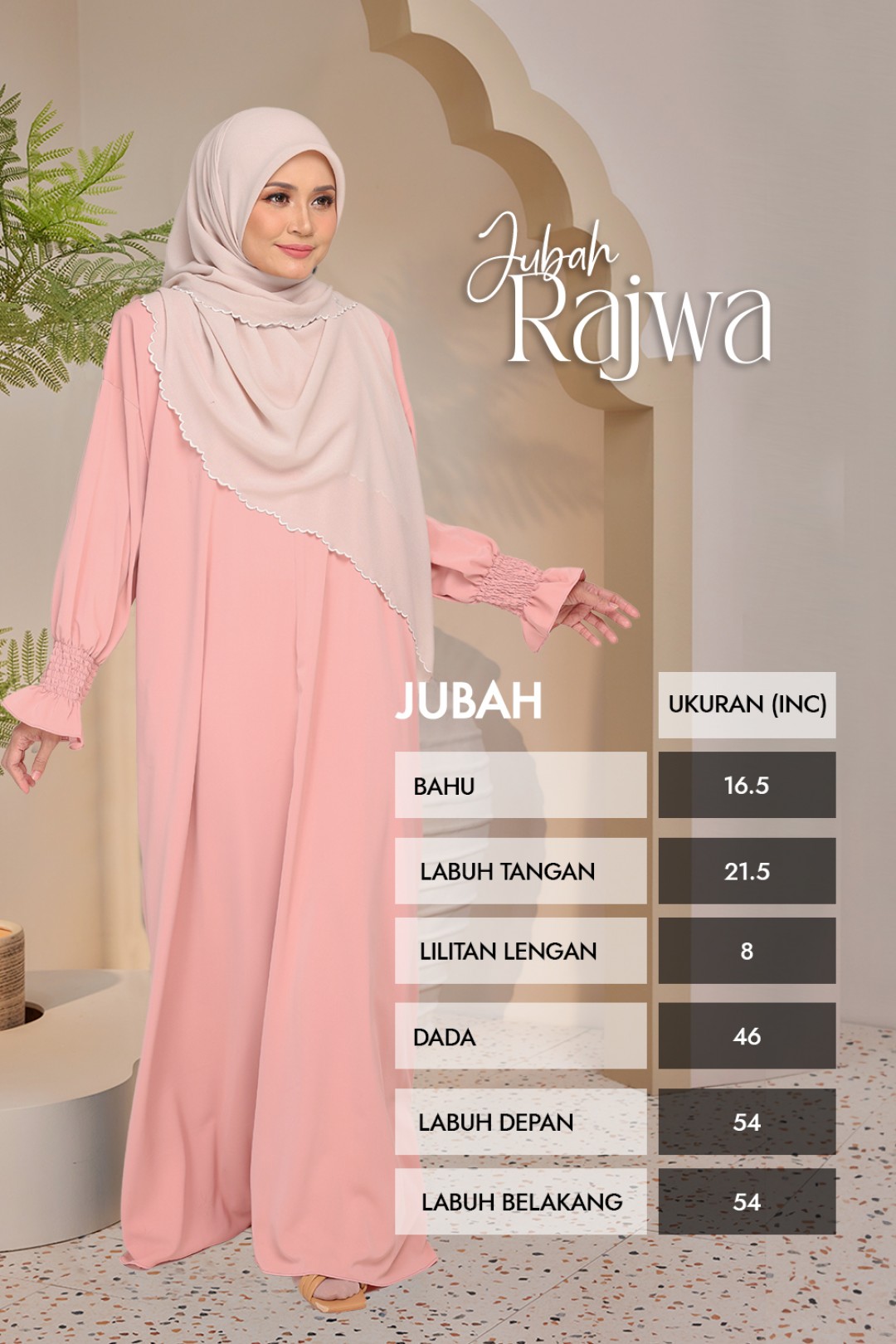 Jubah Rajwa Luxe Black